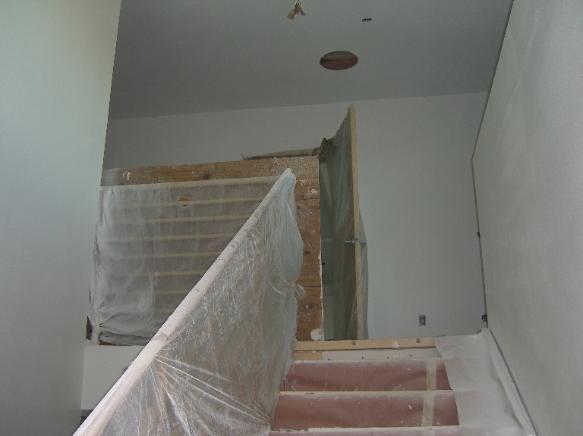 Commercial Building - Drywall in stairwell