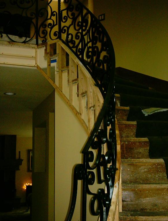 Curved wrought iron balluster- staircase